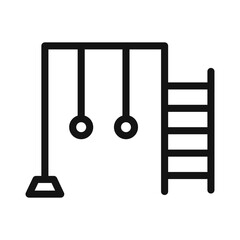 jungle gym icon Black line art vector