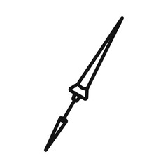 lance icon Black line art vector