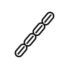Link chain icon Black line art vector