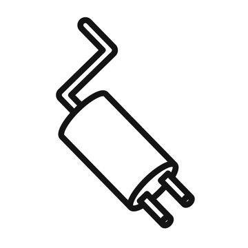 recommend clip art: Muffler icon Black line art vector