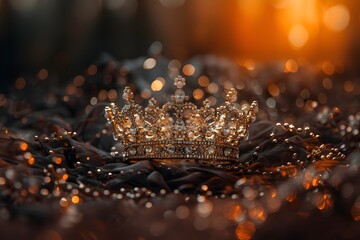 Elegant Royal Crown Jewels Sparkling Twilight