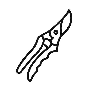 recommend clip art: pruner icon Black line art vector