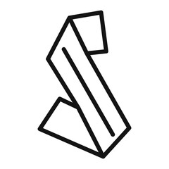 Sash icon Black line art vector