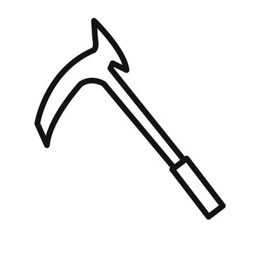 recommend clip art: Scythe icon Black line art vector