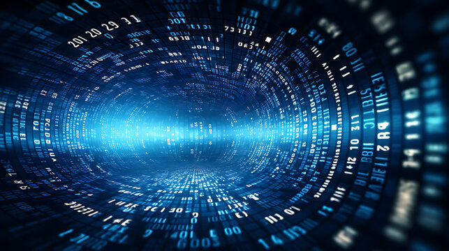Digital Binary Code Matrix Background