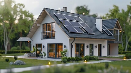 Smart house concept with integrated technology visuals