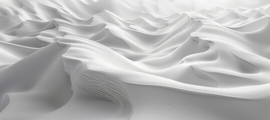 Obraz premium Smooth White Sand Dunes with Wind Patterns