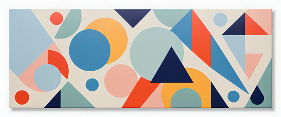 illustrazione con elementi geometrici a tema minimalista astratto contemporaneo