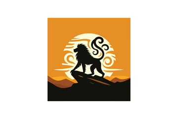 A vector image adobe illustrator of a Baboon..eps