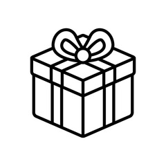 gift icon vector in line style