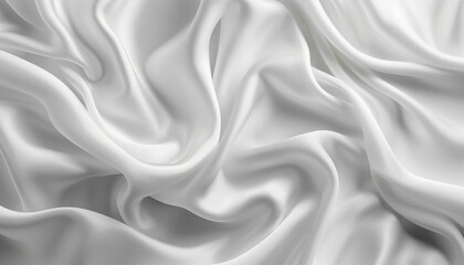 Fototapeta premium Abstract White Silk Drapery