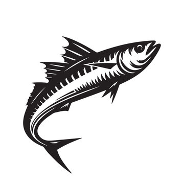 recommend clip art: Sardine silhouette vector illustration art, Sardine fish