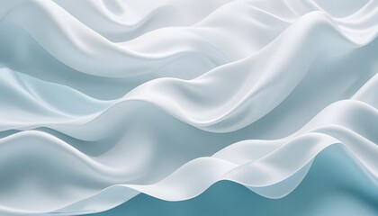 Obraz premium Minimalist abstract white wave with a smooth gradient from dark blue to white