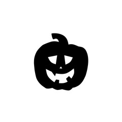 Halloween pumpkin silhouette set vector illustration.