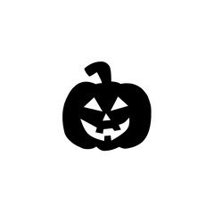 Halloween pumpkin silhouette set vector illustration.