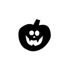 Halloween pumpkin silhouette set vector illustration.