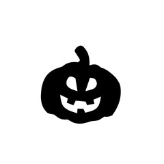 Halloween pumpkin silhouette set vector illustration.