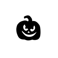 Halloween pumpkin silhouette set vector illustration.