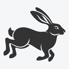 Obraz premium Majestic Hare Silhouette, Ideal for Artistic and Design Endeavors
