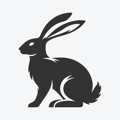 Obraz premium Majestic Hare Silhouette, Ideal for Artistic and Design Endeavors
