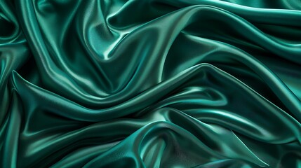 Obraz premium Abstract Green Silk Fabric Texture
