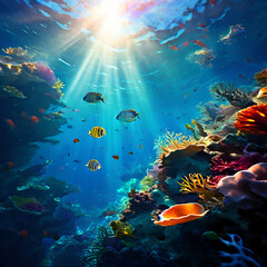 coral reef and fish