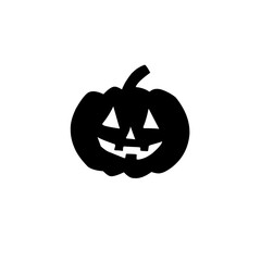 Halloween pumpkin silhouette with various expressions vector illustration