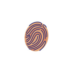 Fingerprint icon. Evidence, identity, detection. Justice concept. Vector illustration can be used for topics like forensics, technology, security