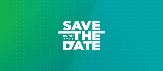 Save the date banner. Can be used for business, marketing and advertising. logo graphic design of event summit made for Technology and upcoming events. Vector EPS 10