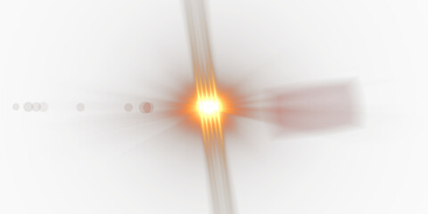 Glow effect. Star sparkles on a transparent background. Light Effects,  lens flares, Sun flash with rays or spotlight and bokeh. Glow flare light effect.