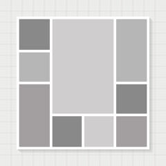 Photo Frame Collage Templates Monochrome Collection