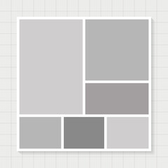 Photo Frame Collage Templates Monochrome Collection