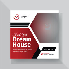Modern Real state Home rent social media post Sale or carousel design template