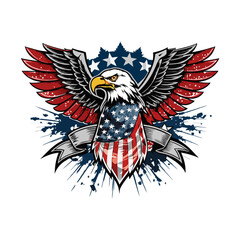 american eagle with wings