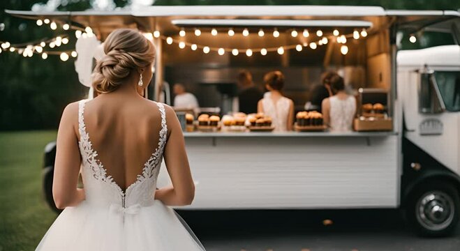 Food truck at a wedding.