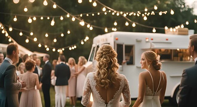 Food truck at a wedding.