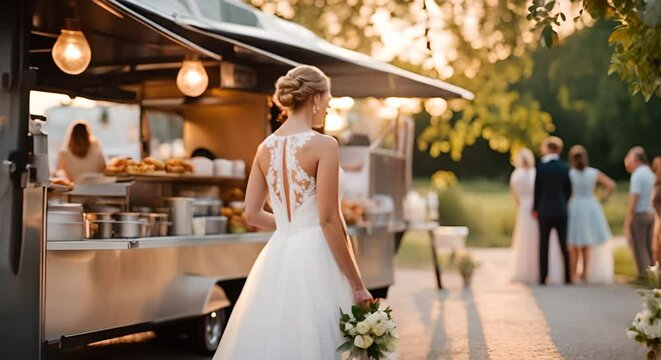 Food truck at a wedding.