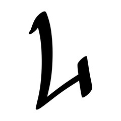 Graffiti tagging alphabet and number