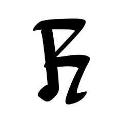 Graffiti tagging alphabet and number