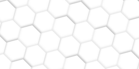 3d hexagonal structure futuristic white background and embossed hexagon abstract with hexagon background. honeycomb hexagonal background. Hexagon shape, white, shiny black. hexagon pattern shape.
