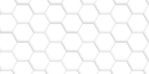 3d hexagonal structure futuristic white background and embossed hexagon abstract with hexagon background. honeycomb hexagonal background. Hexagon shape, white, shiny black. hexagon pattern shape.