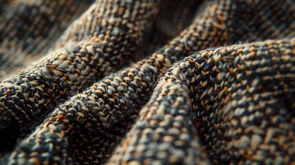 Obraz premium Close-up of a Woven Fabric Texture