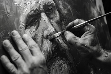 Obraz premium Created with generative AI picture of painting artwork surrealistic masterpiece