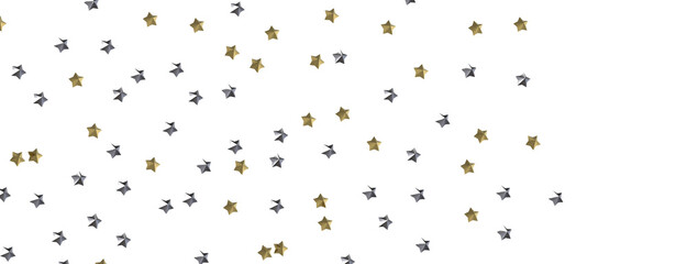 A Shower of Celestial Beauty: 3D Gold Stars Rain Illustration Bedazzles