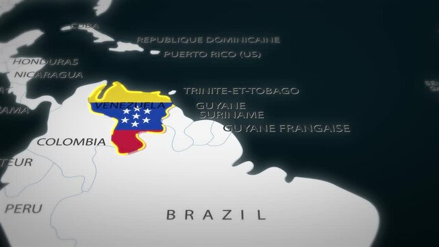 Venezuela Map Animated 3D
