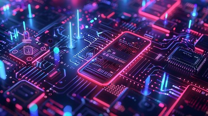 Obraz premium Futuristic Tech Illustration