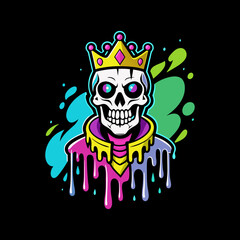 funny king of skull character