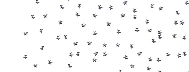 XMAS Stars - Banner with golden decoration. Festive border with falling glitter dust and stars.