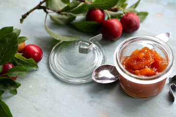 Homemade delicious mirabelle plum jam