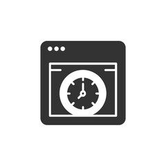 Set of Silhouette web hosting Icons. Vector Illustration isolated on white background.